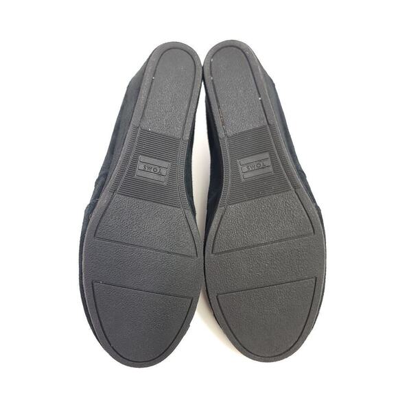 Toms Black Wedge Bootie Shoes Size 9 Heel Womens Used​​ - Picture 7 of 12